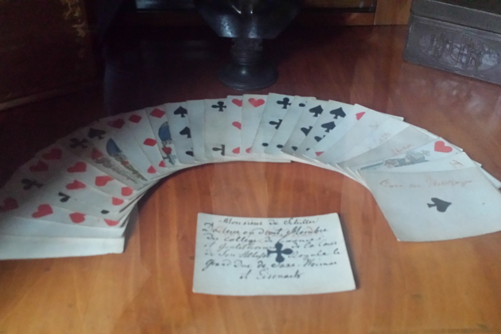 Schillers Kartenspiel in seinem Haus in Weimar