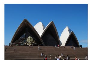 Das sphärische Dach des Opernhaus von Sydney.