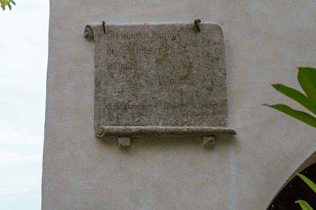 Inschrift mit Wagner Zitat in der Villa Rufolo.
