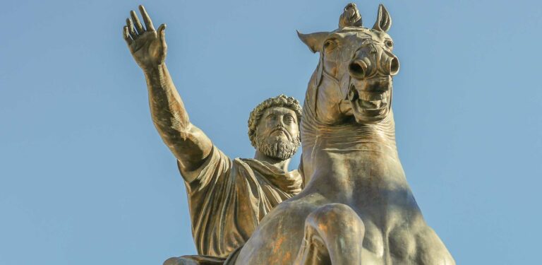 Reiterstandbild auf dem Kapitol in Rom.