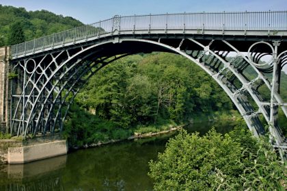 Ironbridge Gorge, Mittelengland. Die älteste Eisenbrücke der Welt