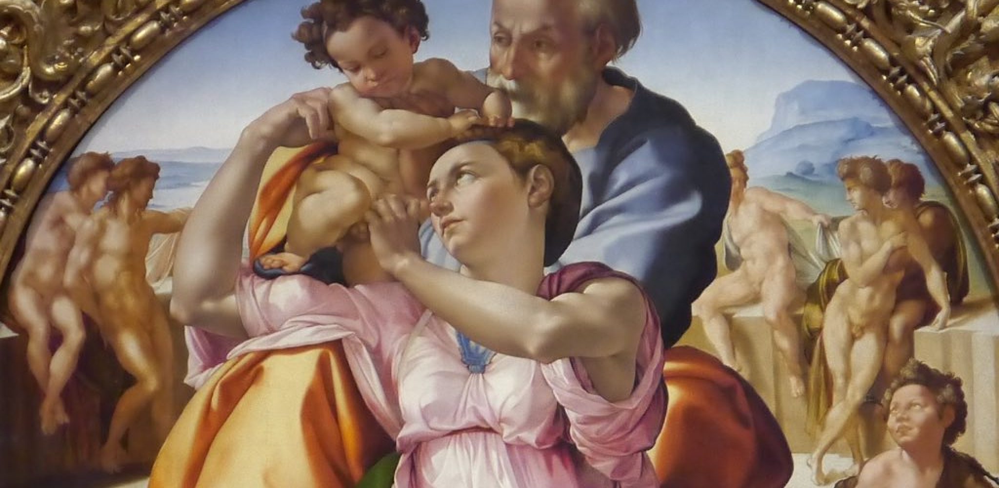 Gemälde von Michelangelo in den Uffizien.